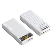 Vente en gros de mini-batteries externes roses 5V/3A 10000 20000mAh, charge rapide, logo personnalisé, chargeur portable pour l'extérieur