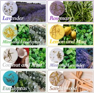 Aromatherapy Eco-Friendly Organic Shower Steamers with <strong>Essential</strong> <strong>Oils</strong> Lavender &amp; <strong>Rose</strong> Dried Flowers Bath Salt Tablets Set - Product Image 4