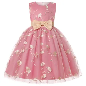 Gli ultimi bambini flower girl dress princess senza maniche baby girls party wear dress girls costume princess dresses