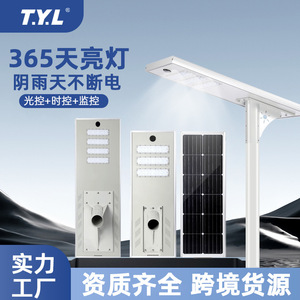 Solar Street <b>Light</b> 60V DC Aluminum Alloy LED Integrated Solar Panel <b>Wall</b> Mount Outdoor Lighting - Product Image 3