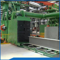 Máquina de granallado de estructura de acero con certificación CE, motor de limpieza automático eléctrico, caja de cambios para desbarbado y pulido