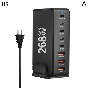 Cargador GaN de escritorio de 268W PD 3,0 Estación de <span class=keywords><strong>carga</strong></span> de múltiples dispositivos Accesorios de <span class=keywords><strong>carga</strong></span> de teléfono para uso de <span class=keywords><strong>base</strong></span> de escritorio - Product Image 5