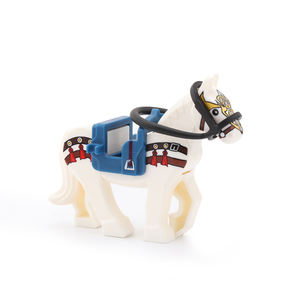 Cavaliere medievale soldato Mini figura <span class=keywords><strong>attrezzatura</strong></span> cavallo da guerra con briglia a sella accessori militari Building Blocks Army MOC Bricks - Product Image 5