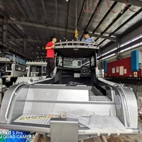 Bateau de pêche en aluminium de 21 pieds/6,5 m avec cabine centrale, certifié CE, pour la pêche en mer et les loisirs