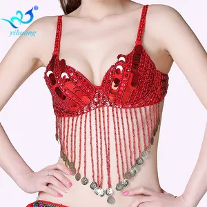 Wholesale custom sexy dance bra And Dazzling Stage-Ready Apparel