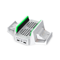 ELE-GATE Dudukan Pendingin Multifungsi untuk Xbox Series S dengan Pengisi Daya Kontroler QC3.0, 2 Port USB, Output 18W, Bahan ABS