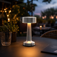 Lampe de table LED rechargeable USB-C 3000K, lumière de bureau intérieure/extérieure pour restaurant, chevet, extérieur, bar, veilleuse, cadeau