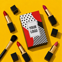 Boîtes en papier personnalisées de luxe pour cosmétiques et maquillage, emballage esthétique pour gloss à lèvres, vente en gros de cosmétiques