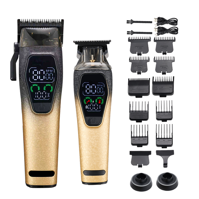 New Modle Rechargeable Hair Clippers Men Professional  Hair Machine  2-in-1  Electric Hair Clipper Set High Quality