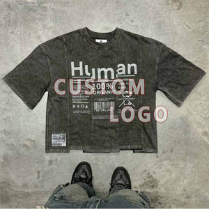 T-shirt Streetwear 100% Coton Haute Qualité, Coupe Oversize, Manches Courtes, Grammage Lourd 200-300 g/m², Vintage, Impression DTG Personnalisée Anti-Boulochage - Product Image 2