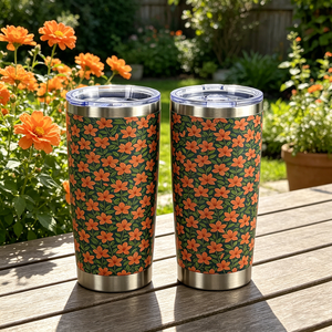 Double Wall Vacuum 20oz Stainless Steel Travel Tumbler <b>with</b> Slider Lid Custom Logo for Coffee Tea and Water - Product Image 5