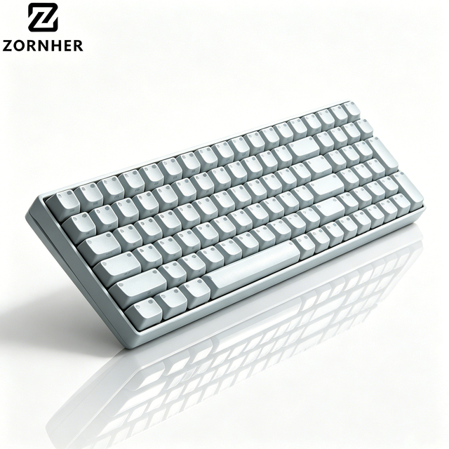 Zornher ZH00 Light Meow Portable Keyboard Wireless Ergonomic Keyboard for PC Full Size Mechanical Keyboard for Trading