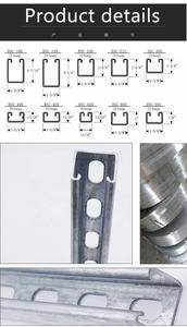 Profil en u personnalisé <span class=keywords><strong>40x40</strong></span>, canal en u perforé, canal en <span class=keywords><strong>acier</strong></span> de jambe de force, canal unistut, <span class=keywords><strong>prix</strong></span> - Product Image 2