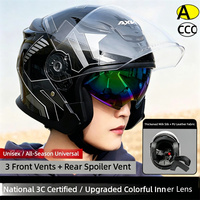 Casque de moto ouvert 3/4 Premium |   Équipement de sécurité pour moto à double lentille de marque privée |   Approvisionnement B2B personnalisé à guichet unique
