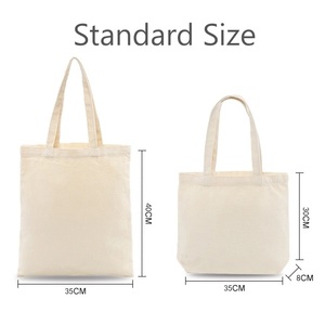 Promotional Carry Long Handle <b>Medium</b> <b>Size</b> Shoulder Strap Customer Design Shopping Tote 100% Cotton <b>Bag</b> with Logo - Product Image 3