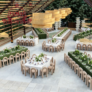 Banquet Hall Fer Métal Cadre Velours Coussin En Gros Restaurant Salle À Manger Chaises - Product Image 5