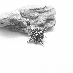 yunnique European American Style Punk <b>Star</b> Pendant Necklace Tibetan Silver Unisex Fashion Jewelry Retro Cross <b>Design</b> - Product Image 2