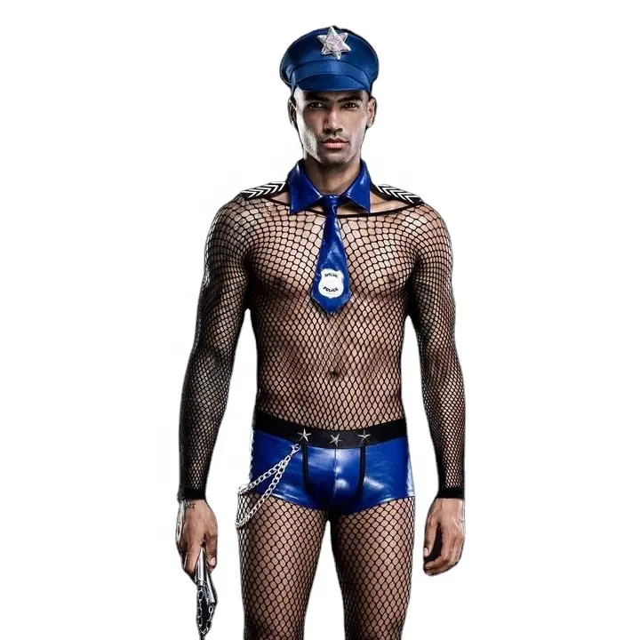 Sexy men costumes Cops adult policeman Outfit cosplay police officer uniform Lingerie Set Mens Sexy Underwear With Accessories