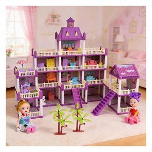 Casas de Juguete de Plástico para Niños con Dormitorio, Cocina y Baño, Juguete Unisex para Niños, Regalo - Product Image 1