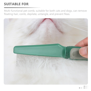 Peine para Pelo de Perro con Mango de Goma, Peine Antipulgas con Dientes Largos y Cortos para Perros y Gatos - Product Image 3
