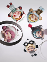 Nouvelle figurine POPMART SKULLPANDA 100% authentique de la série Off Mode Sweet Pop Beans, boîte mystère en PVC, figurine miniature mignonne d'anime, cadeau