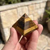 Großhandel Super Premium Heilender Tigerauge-Edelstein Lose Pyramide Kristall Hochpolierte Meditations-Pyramide zum Verkauf