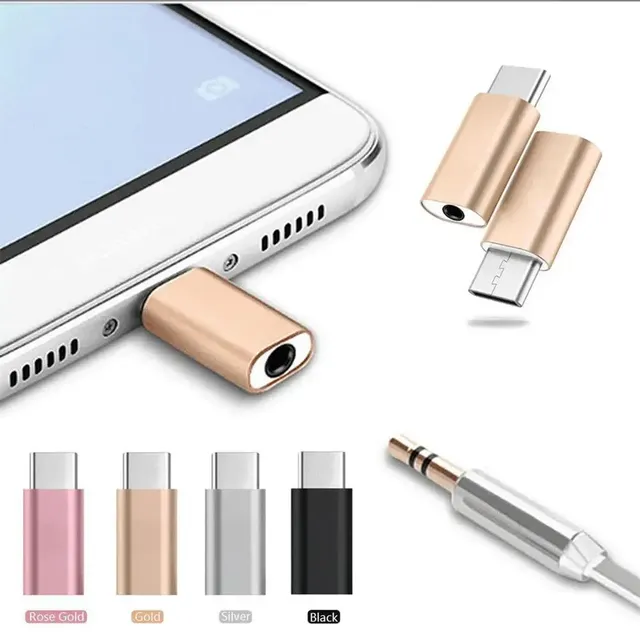 Hot Sale USB Type C to 3.5mm Audio Adapter for Headphones and Android Phones