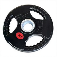 Disques de musculation en caoutchouc à triple grip, plaques de poids en caoutchouc pour haltères, idéales pour la musculation - Meilleures ventes