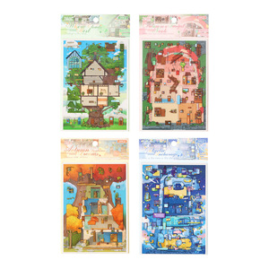 3 autocollants par paquet, série Dream Weaver, autocollants <span class=keywords><strong>de</strong></span> paysage 3D, autocollants DIY pour enfants, autocollants pop-up - Product Image 5
