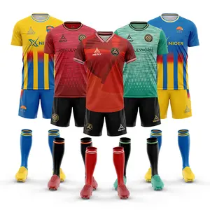 Custom Soccer Wear Short Sleeve Sublimated Football Shirt Training Suits Wholesale Sportswear