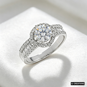 <b>Custom</b> S925|9K|14K|18K Solid Gold one carat Round Lab Grown Diamond Wedding <b>Ring</b> VVS-VS Quality Brilliant Cut <b>Ring</b> - Product Image 3