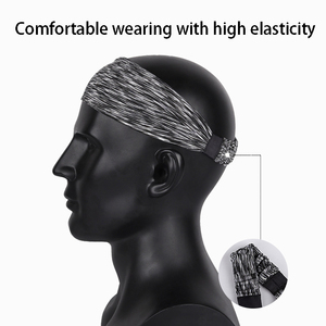 شعار مخصص الرطوبة فتل واسع اليوغا اللياقة البدنية تجريب الرياضة الجري عدم الانزلاق العصابة عقال - Product Image 3