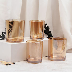 Barattoli in Vetro Iridescente con Fondo Rotondo per Candele, Contenitori Vuoti per Candele Fai-da-Te, Decorazioni Matrimoniali e Forniture per Artigianato Domestico - Product Image 5