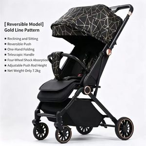 Carriola Plegable y Ajustable JXB con Barra <span class=keywords><strong>de</strong></span> Empuje, Sombrilla Portátil <span class=keywords><strong>para</strong></span> Bebés Recién Nacidos e Infantes - Product Image 2