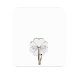 Transparent <b>Adhesive</b> <b>Hooks</b> 6x6cm Single <b>Hook</b> Waterproof Oilproof Kitchen Bathroom Use Max 10kg Load Capacity - Product Image 4