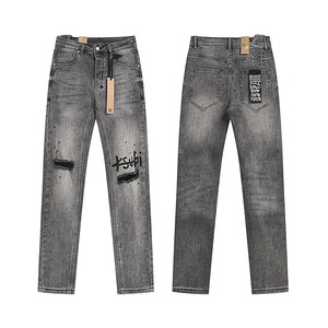 Commerce transfrontalier Europe-Amérique, vente en gros, nouvelle collection printemps/été, jeans stretch slim fit pour couples, style unisexe - Product Image 4