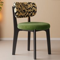 Chaises de salle à manger modernes minimalistes en bois massif, style italien vintage, avec coussin rembourré, mobiles, pour usage domestique