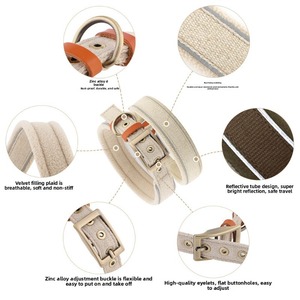 <span class=keywords><strong>Collar</strong></span> para Perro Personalizado con Logotipo, 100% Orgánico, de Tela de Cáñamo, Reflectante, Ajustable y Ecológico - Product Image 4