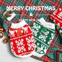 Weihnachtliche Festtags-Party Winter Schneeflocken-Haustierweste mit Leine Hundebekleidung Tierbekleidung Warme Hundekleidung