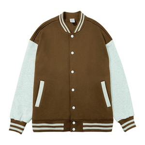 Veste unisexe classique style américain à col montant, coupe ample, en molleton 100 % coton 410 g/m², épaules tombantes, durable et écologique - Product Image 6