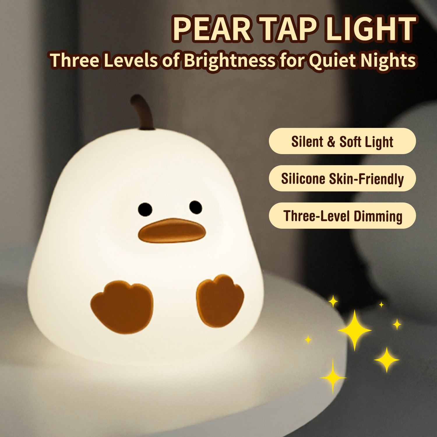 Cartoon Clap Lamp Smart Three Speed Cute Animal Silicone Night Lights Room Eye Protection Sleep Atmosphere Clap Light