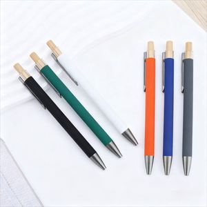 Environmentally Friendly Metal Ballpoint <b>Pen</b> 0.7mm Tip Custom Logo Advertising <b>Pen</b> with <b>Multi</b>-<b>Colored</b> Ink for Office School Use - Product Image 2