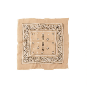 Foulard Quadrato Angelina 100% Cotone Beige Paisley 54x54cm Accessorio di Moda - Product Image 2