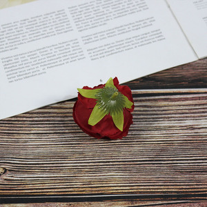 Tête de fleur de rose artificielle en diamant, accessoires décoratifs pour mur, décoration de gâteau, fleur en soie, Chine, Saint-Valentin, Noël - Product Image 4
