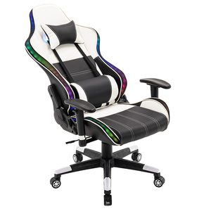 <span class=keywords><strong>Chaise</strong></span> de jeu pivotante pour ordinateur <span class=keywords><strong>Gamer</strong></span> avec logo personnalisé, lumière LED, luxe, cuir PU, <span class=keywords><strong>chaise</strong></span> de jeu de course RGB avec ceinture lumineuse - Product Image 2