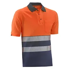 Polo - HVS740ORDN S Belfast - Colore: Blu navy / Arancione - Tessuto sportivo "Eye Bird". Traspirante, assorbe l'umidità. - Product Image 2