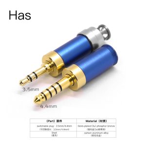 HAKUGEI AC Nuovissimo adattatore <span class=keywords><strong>per</strong></span> auricolari stereo placcato in oro con connettori audio bilanciati <span class=keywords><strong>per</strong></span> <span class=keywords><strong>cuffie</strong></span> - Product Image 4