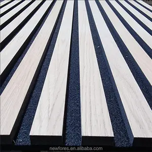 Studio vách ngăn âm thanh absorbings cho nhà hàng Acoustic gỗ Slatted tường MDF Bảng điều chỉnh