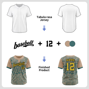 Jersey Baseball Polos Polyester Grosir Custom, Sublimasi, Cepat Kering, Seragam Olahraga Berkualitas Tinggi, Kaos Baseball Tim Pbq2511 - Product Image 2