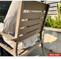 Ensemble bistrot table et chaises design nordique peu encombrant, pliable, imperméable, empilable, mobilier de patio extérieur pour petits espaces